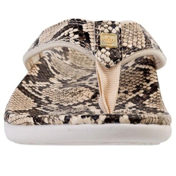 Spenco Yumi Nuevo Snake Sandal Womens 9 D Wide Cream Arch Support New - Picture 7 of 8